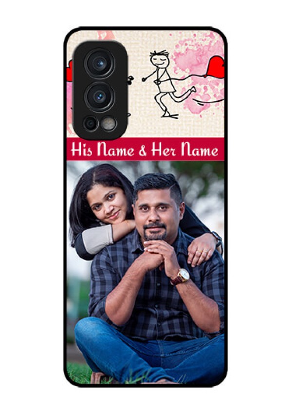 Oneplus Nord 2 5G Photo Printing on Glass Case  - You and Me Case Design