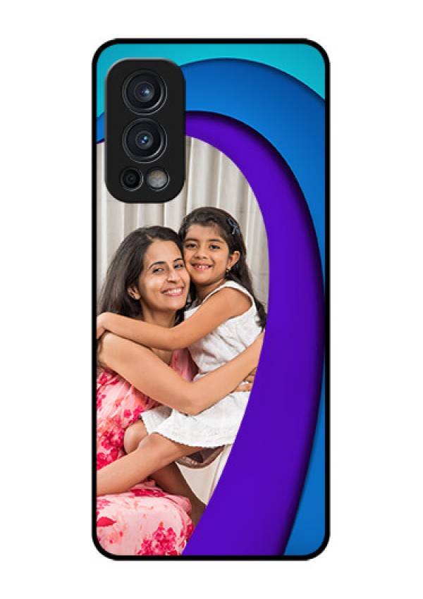 Oneplus Nord 2 5G Photo Printing on Glass Case  - Simple Pattern Design