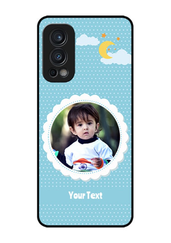 Oneplus Nord 2 5G Personalised Glass Phone Case  - Violet Pattern Design