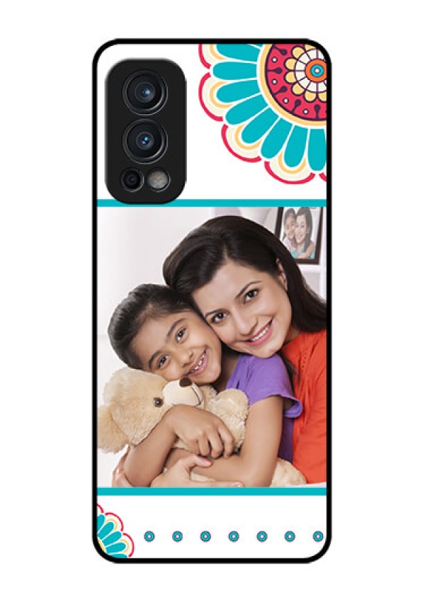 Oneplus Nord 2 5G Custom Glass Phone Case  - Flower Design
