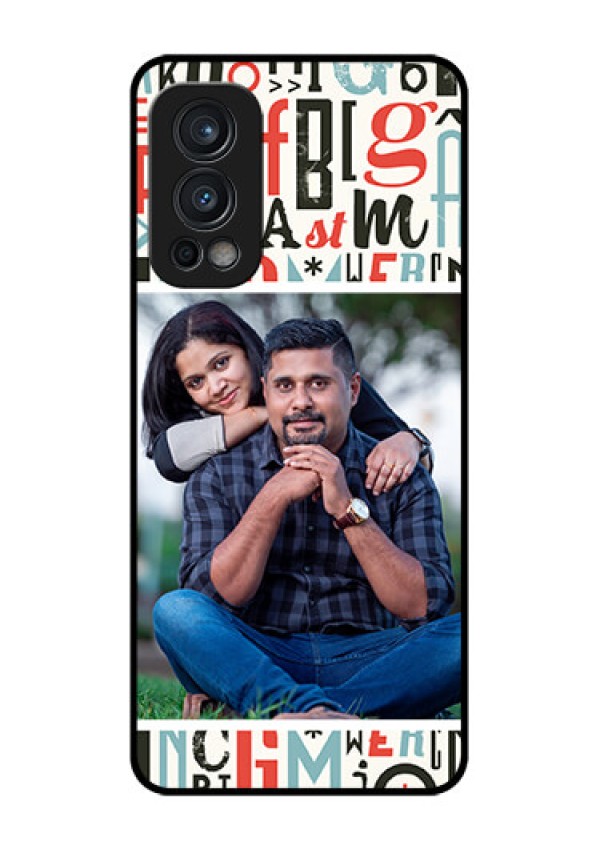 Oneplus Nord 2 5G Personalized Glass Phone Case  - Alphabet Design