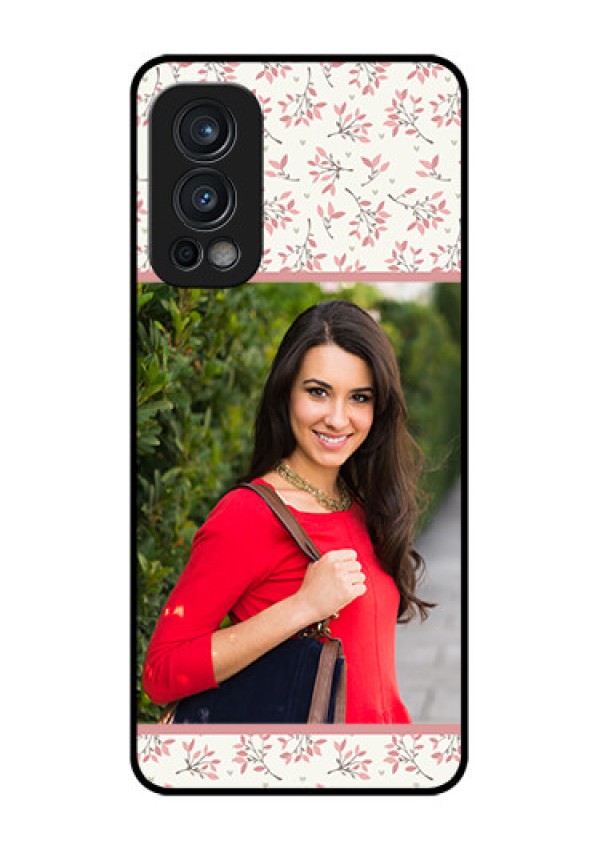 Oneplus Nord 2 5G Custom Glass Phone Case  - Premium Floral Design