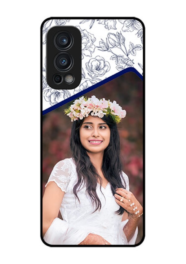 Oneplus Nord 2 5G Personalized Glass Phone Case  - Premium Floral Design