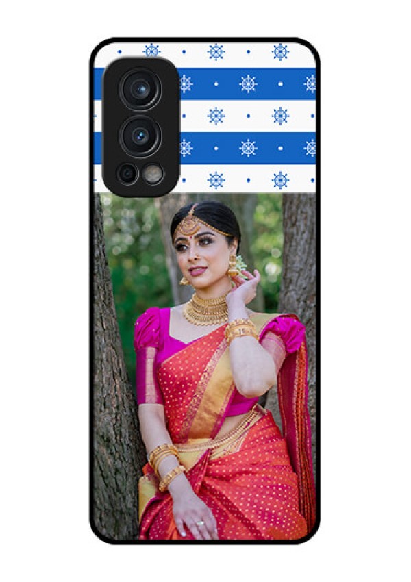Oneplus Nord 2 5G Photo Printing on Glass Case  - Snow Pattern Design