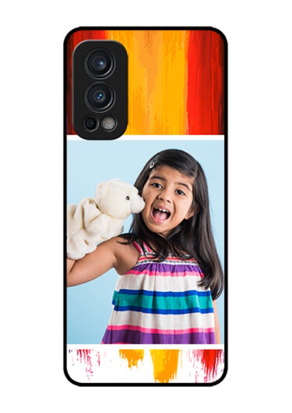 Oneplus Nord 2 5G Personalized Glass Phone Case  - Multi Color Design