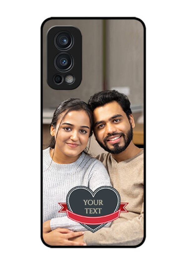 Oneplus Nord 2 5G Custom Glass Phone Case  - Just Married Couple Design