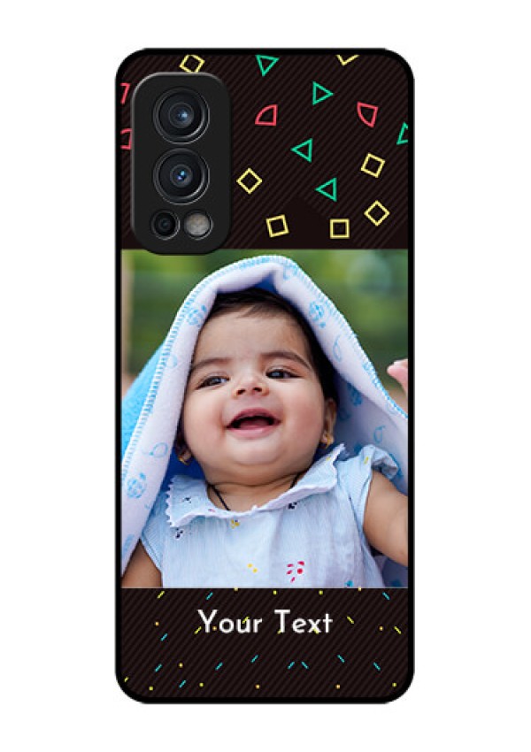 Oneplus Nord 2 5G Custom Glass Phone Case  - with confetti birthday design