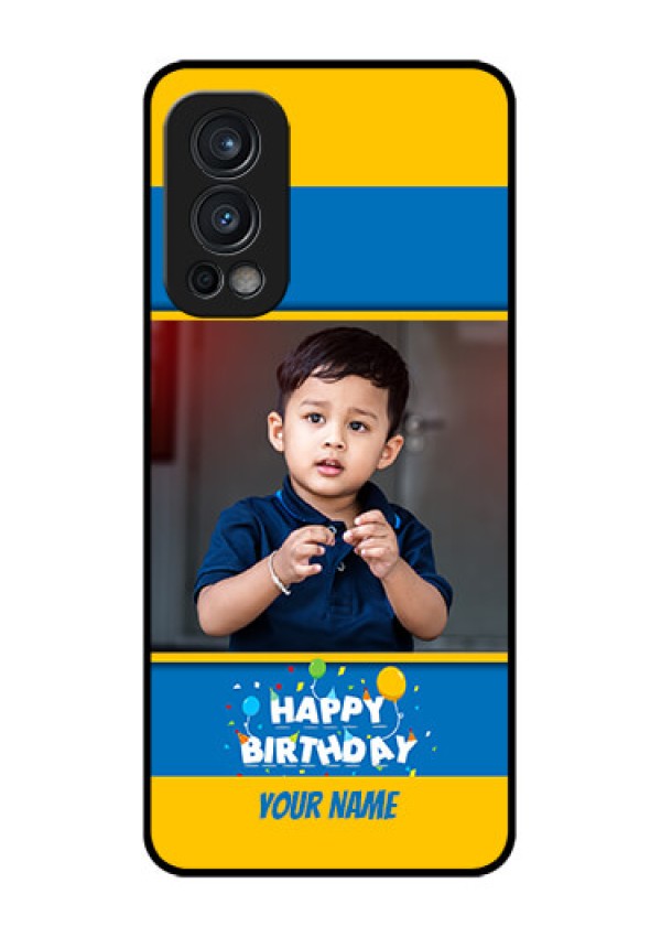 Oneplus Nord 2 5G Custom Glass Mobile Case  - Birthday Wishes Design