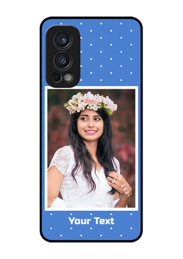 Oneplus Nord 2 5G Photo Printing on Glass Case  - Polka dots design