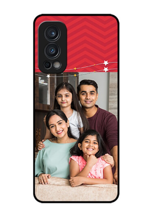 Oneplus Nord 2 5G Personalized Glass Phone Case  - Happy Family Design