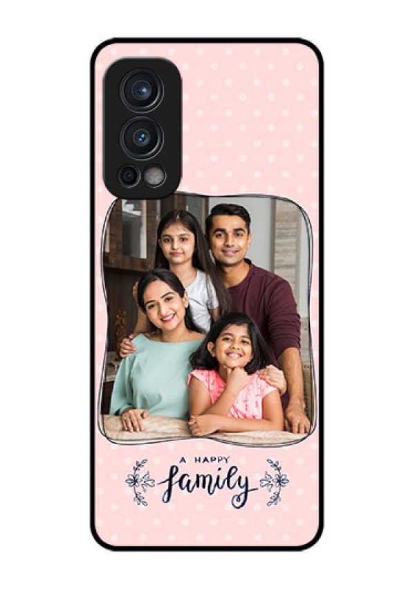 Oneplus Nord 2 5G Custom Glass Phone Case  - Family with Dots Design