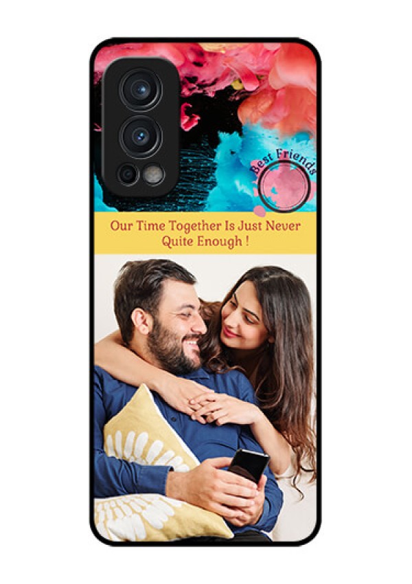 Oneplus Nord 2 5G Custom Glass Mobile Case  - Quote with Acrylic Painting Design