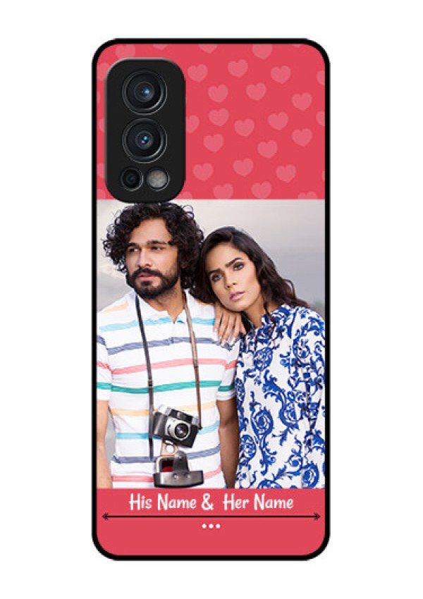 Oneplus Nord 2 5G Photo Printing on Glass Case  - Simple Love Design