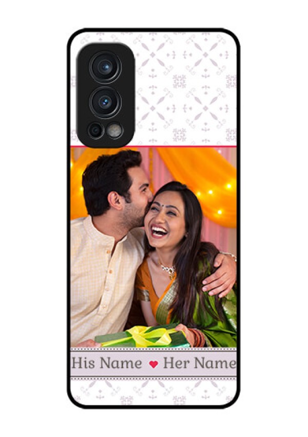 Oneplus Nord 2 5G Custom Glass Mobile Case  - with Photo and Ethnic Design