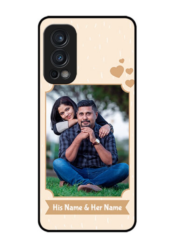 Oneplus Nord 2 5G Custom Glass Phone Case  - with confetti love design 