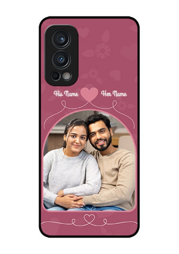 Oneplus Nord 2 5G Photo Printing on Glass Case  - Love Floral Design