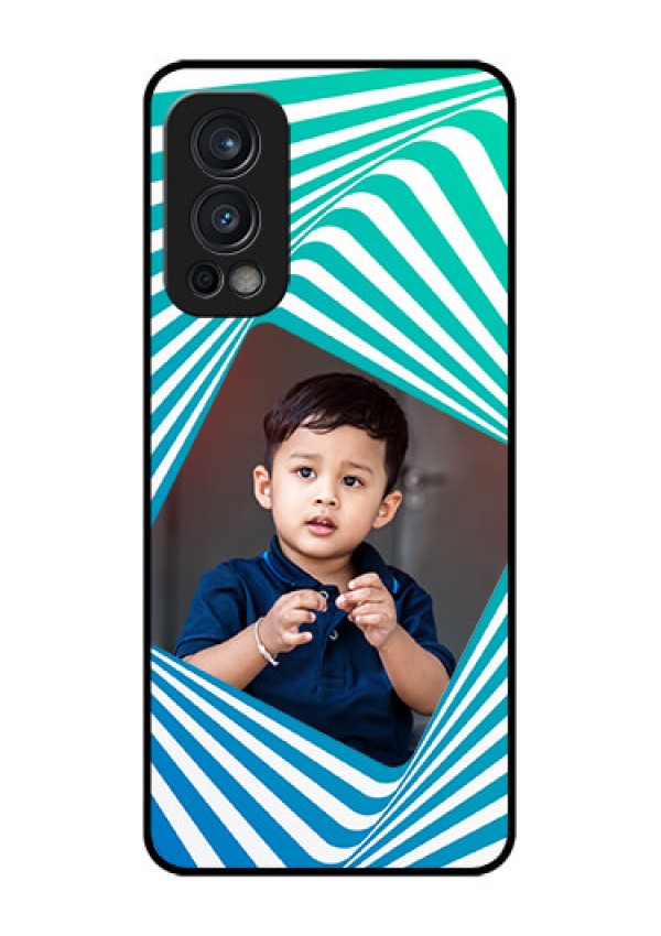 Oneplus Nord 2 5G Personalized Glass Phone Case  - Abstract Spiral Design