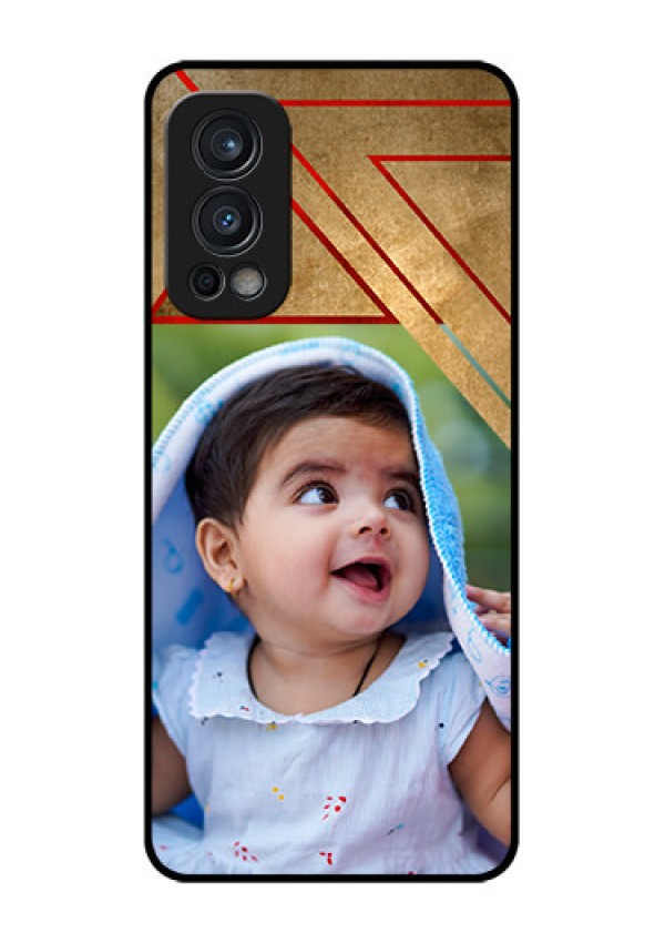 Oneplus Nord 2 5G Personalized Glass Phone Case  - Gradient Abstract Texture Design