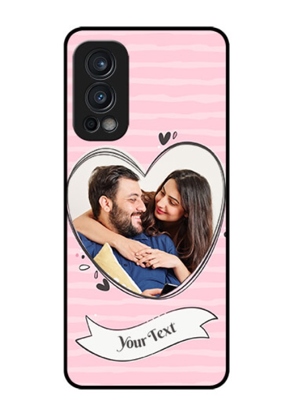 Oneplus Nord 2 5G Custom Glass Phone Case  - Vintage Heart Design