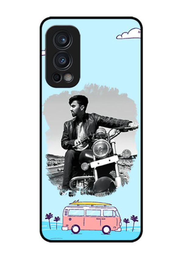 Oneplus Nord 2 5G Photo Printing on Glass Case  - Travel & Adventure Design