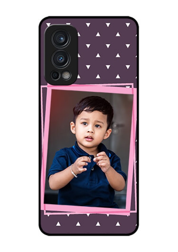 Oneplus Nord 2 5G Custom Glass Mobile Case  - Triangle Pattern Dotted Design