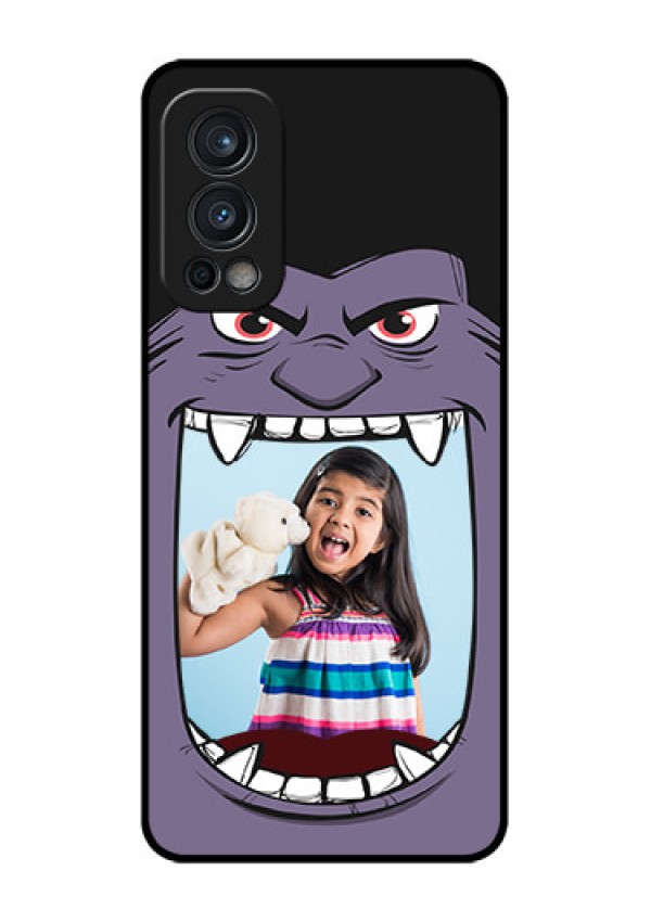 Oneplus Nord 2 5G Custom Glass Phone Case  - Angry Monster Design