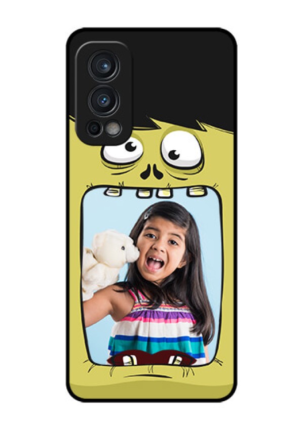Oneplus Nord 2 5G Personalized Glass Phone Case  - Cartoon monster back case Design