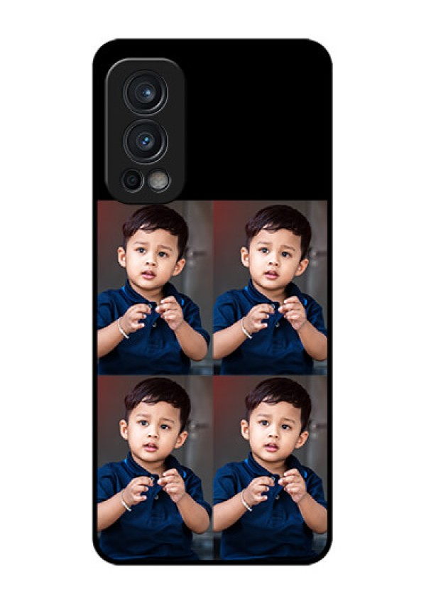 Oneplus Nord 2 5G 4 Image Holder on Glass Mobile Cover