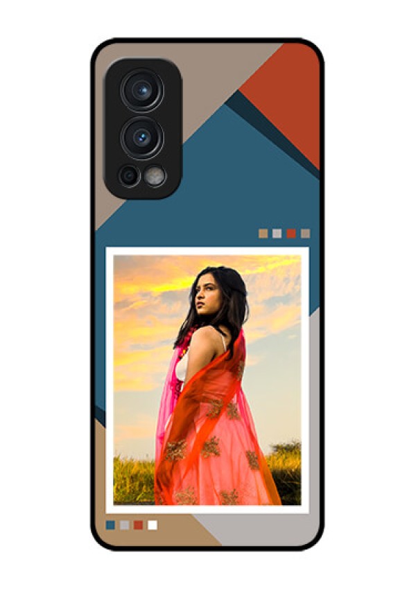 Nord 2 5G Personalized Glass Phone Case - Retro color pallet Design