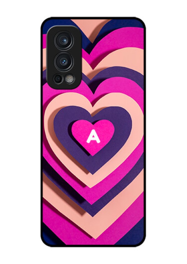 Nord 2 5G Custom Glass Mobile Case - Cute Heart Pattern Design