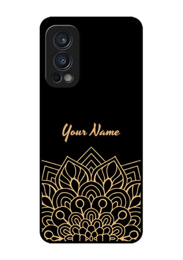 Nord 2 5G Custom Glass Phone Case - Golden mandala Design