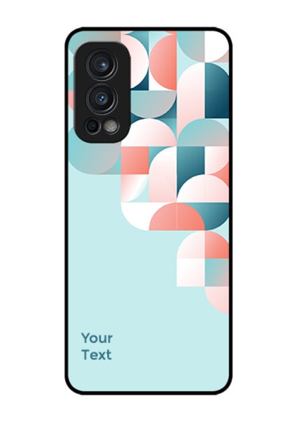 Nord 2 5G Custom Glass Phone Case - Stylish Semi-circle Pattern Design