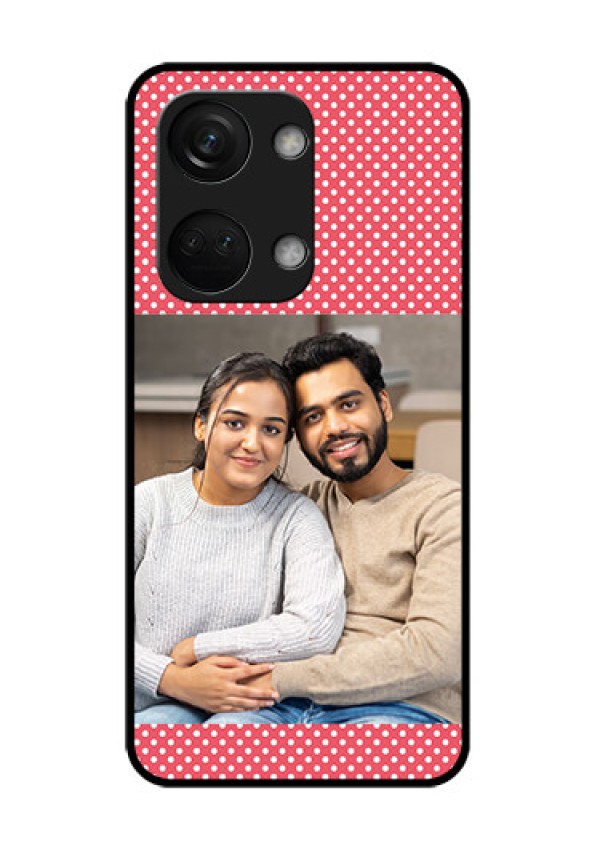 OnePlus Nord 3 5G Custom Glass Phone Case - White Dotted Design