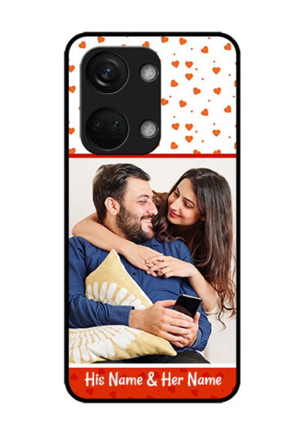 OnePlus Nord 3 5G Custom Glass Phone Case - Orange Love Symbol Design