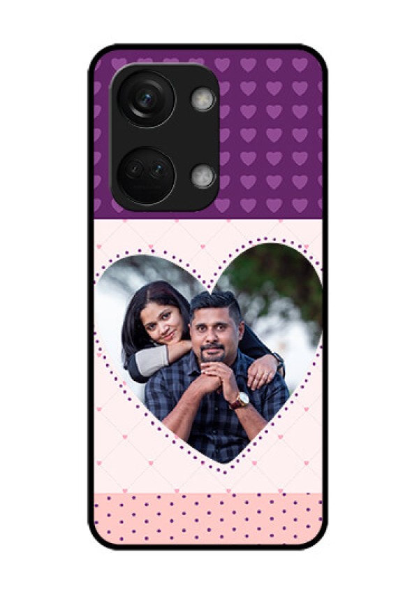 OnePlus Nord 3 5G Custom Glass Phone Case - Violet Love Dots Design