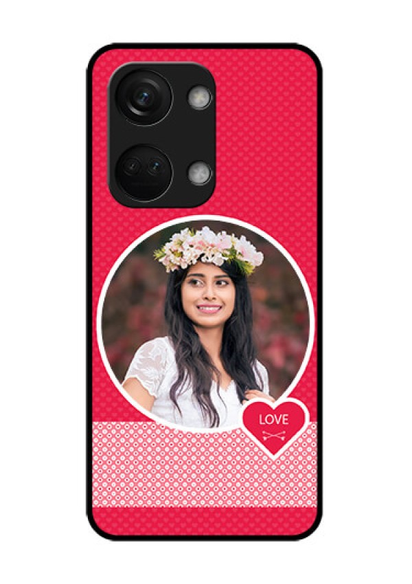 OnePlus Nord 3 5G Personalised Glass Phone Case - Pink Pattern Design