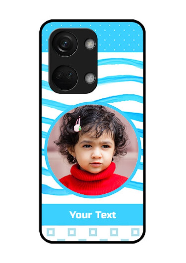 OnePlus Nord 3 5G Custom Glass Phone Case - Simple Blue Case Design