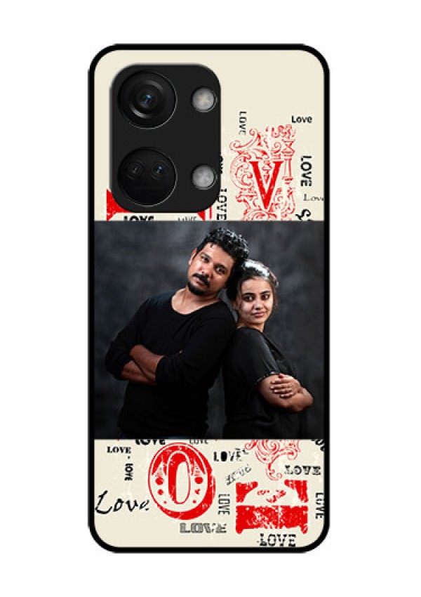OnePlus Nord 3 5G Photo Printing on Glass Case - Trendy Love Design Case