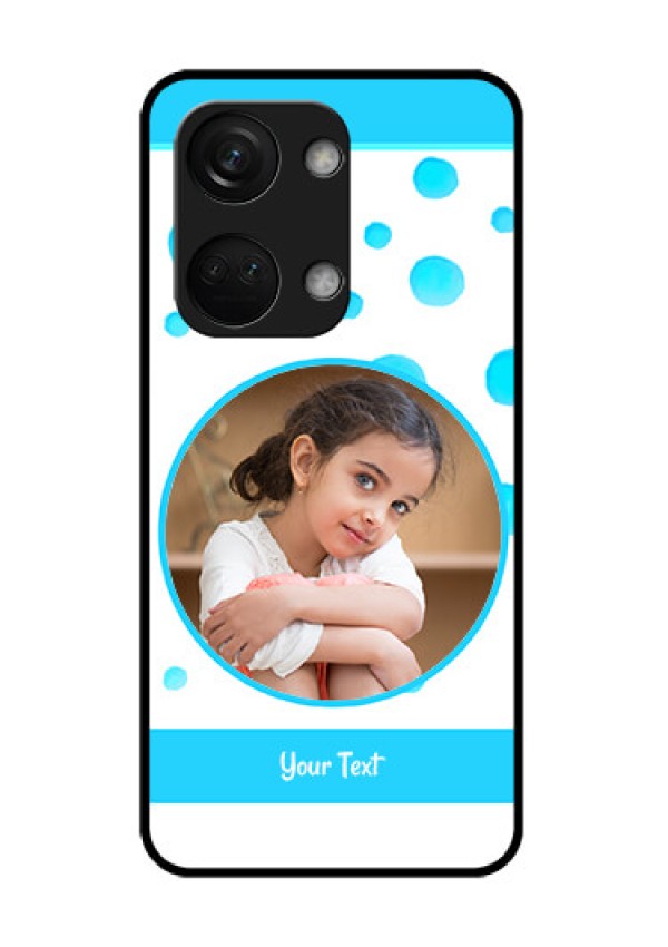 OnePlus Nord 3 5G Photo Printing on Glass Case - Blue Bubbles Pattern Design