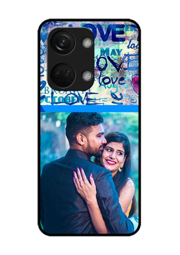 OnePlus Nord 3 5G Custom Glass Mobile Case - Colorful Love Design