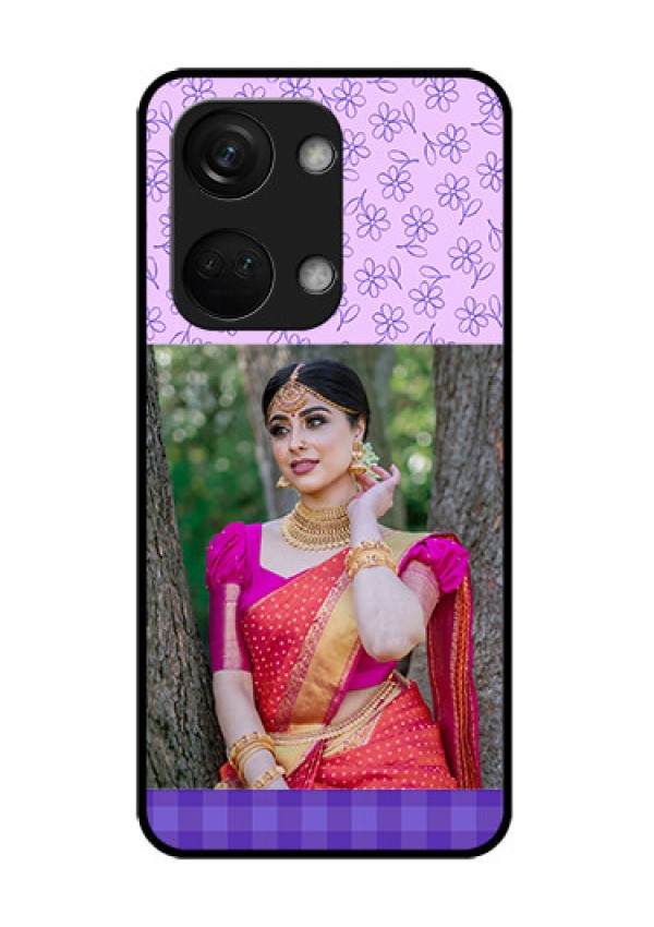 OnePlus Nord 3 5G Custom Glass Phone Case - Purple Floral Design
