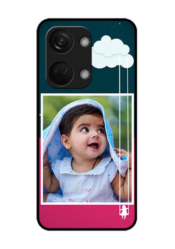 OnePlus Nord 3 5G Custom Glass Phone Case - Cute Girl with Cloud Design