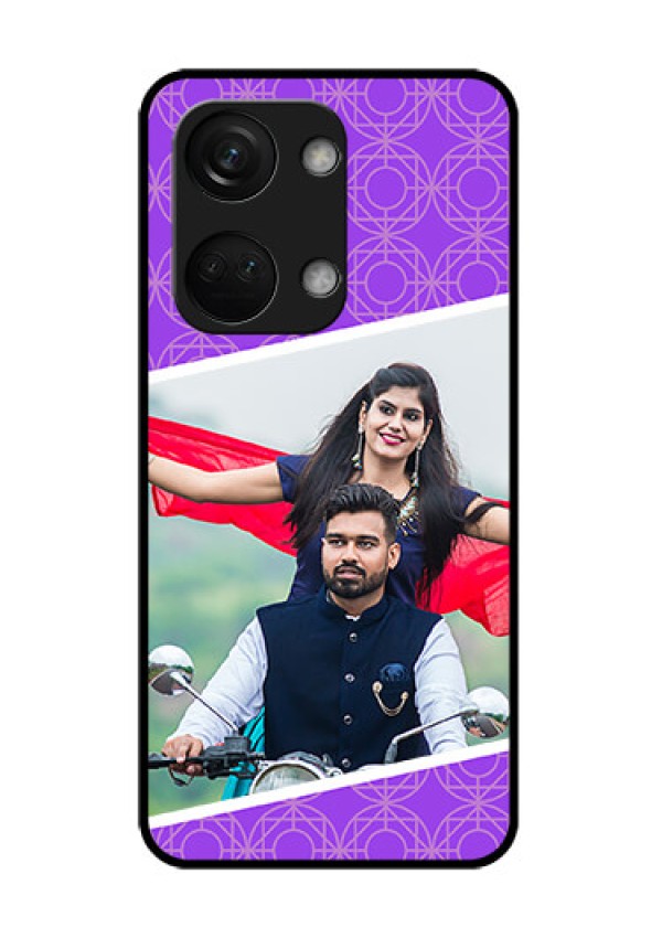 OnePlus Nord 3 5G Custom Glass Phone Case - Violet Pattern Design