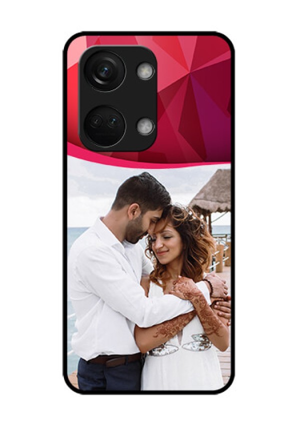 OnePlus Nord 3 5G Custom Glass Mobile Case - Red Abstract Design