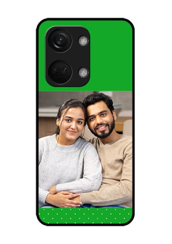 OnePlus Nord 3 5G Personalized Glass Phone Case - Green Pattern Design