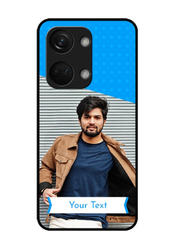 OnePlus Nord 3 5G Photo Printing on Glass Case - Simple Blue Color Design