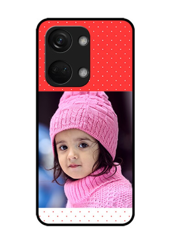 OnePlus Nord 3 5G Photo Printing on Glass Case - Red Pattern Design