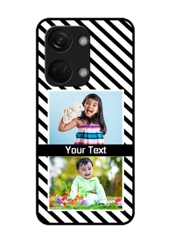 OnePlus Nord 3 5G Photo Printing on Glass Case - Black And White Stripes Design
