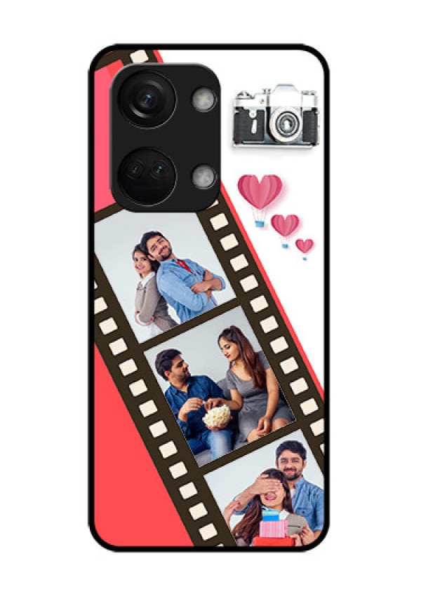 OnePlus Nord 3 5G Personalized Glass Phone Case - 3 Image Holder with Film Reel