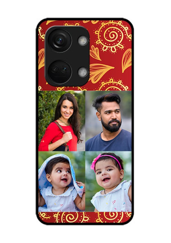 OnePlus Nord 3 5G Photo Printing on Glass Case - 4 Image Traditional Design